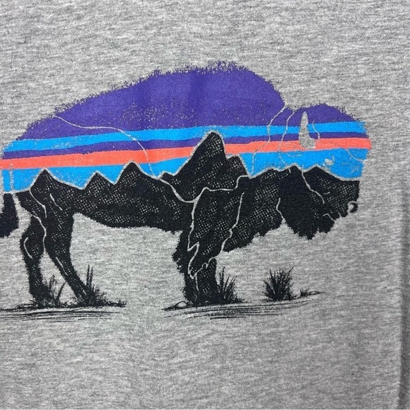 Patagonia W’s Fitz Roy Bison Ahnya Crew Sweatshirt-Drifter Gray M - Picture 7 of 8
